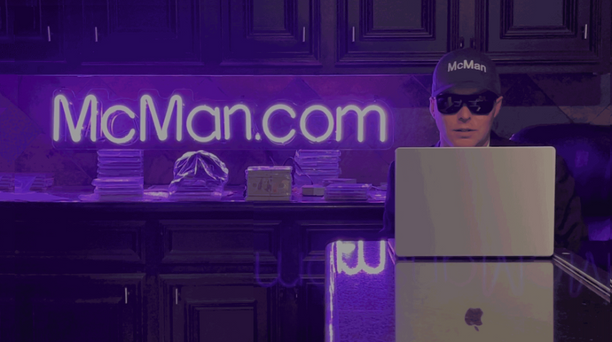 McMan.com Neon Sign